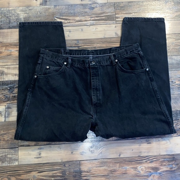Wrangler 100% cotton black denim jeans size 42x30 - Picture 3 of 3